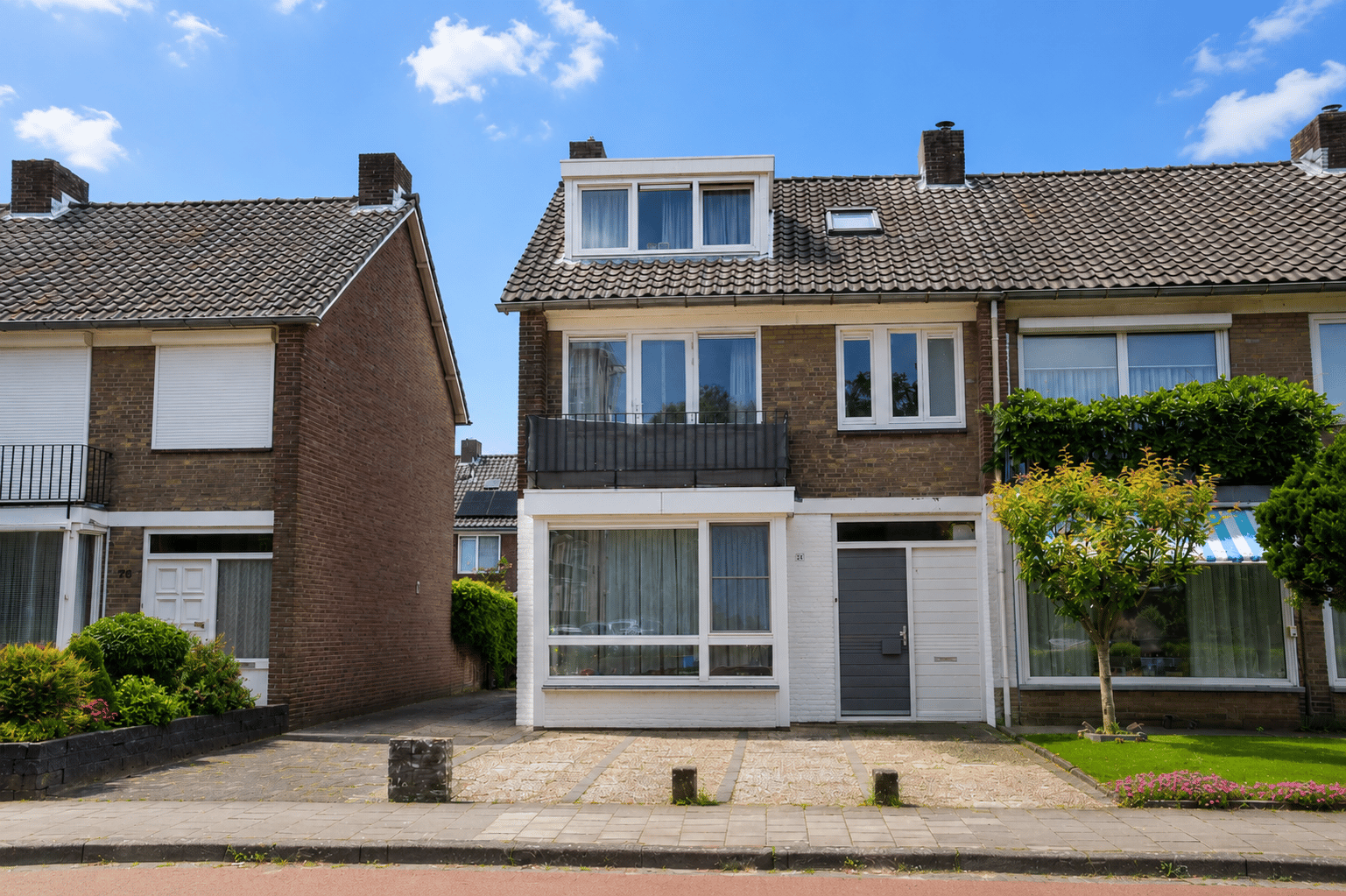 Gevel van het verkochte pand Muzenlaan 74 in Eindhoven.